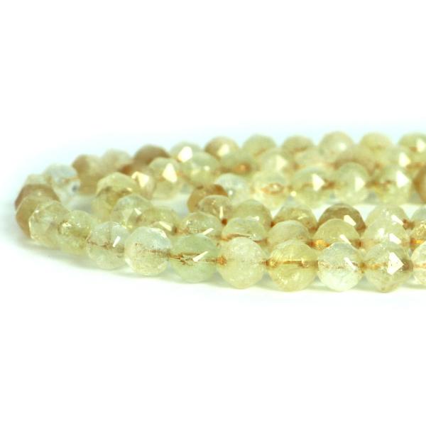 パワーストーン 天然石 ビーズ シトリン ダイヤカット 8mm 1連販売