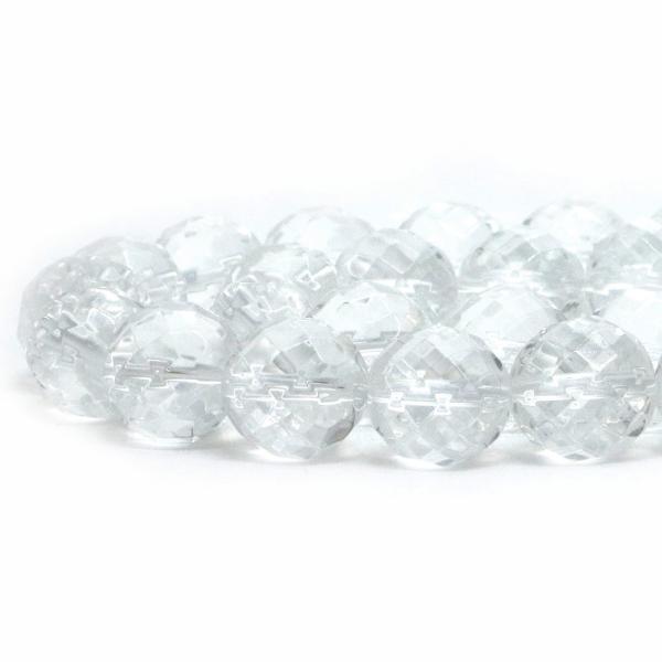 パワーストーン 天然石 ビーズ 水晶（クリスタル） カット 12mm 1連販売