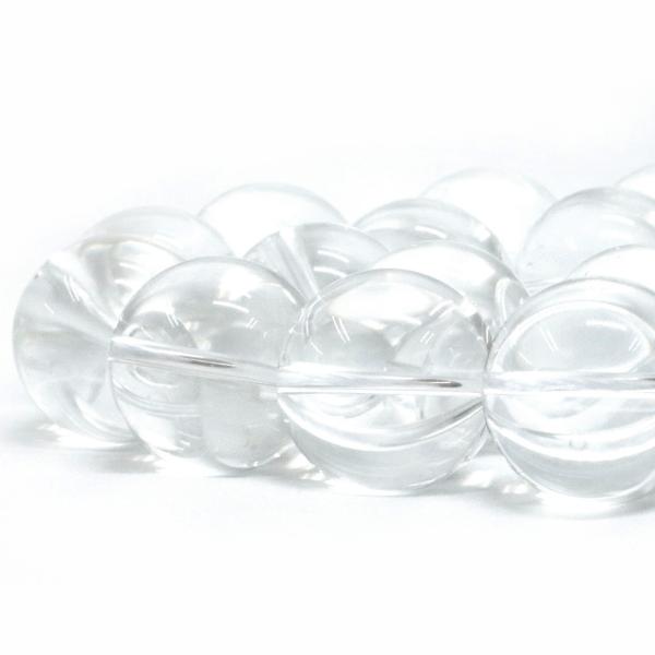 パワーストーン 天然石 ビーズ 水晶AA（クリスタル） 丸玉 20mm 1連販売