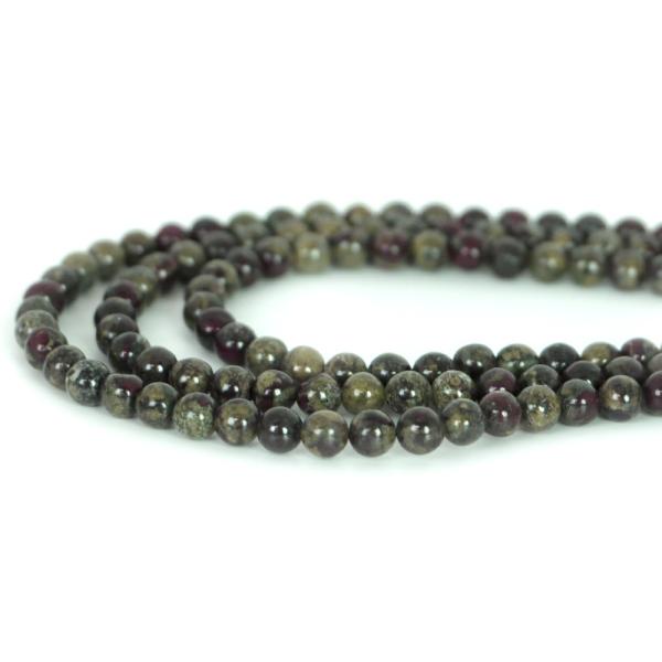 パワーストーン 天然石 ビーズ ドラゴンブラッドジャスパー 丸玉 6mm 1連販売
