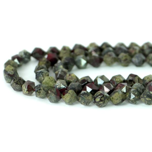 パワーストーン 天然石 ビーズ ドラゴンブラッドジャスパー ダイヤカット 8mm 1連販売