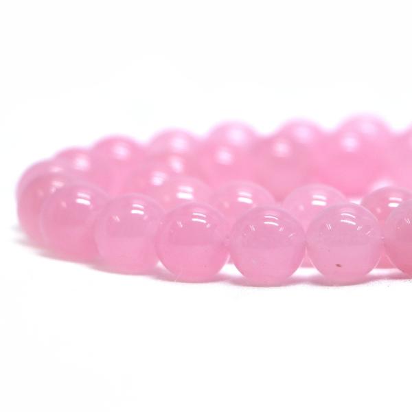 パワーストーン 天然石 ビーズ カラージェード(ピンク・染め) 丸玉 10mm 1連販売