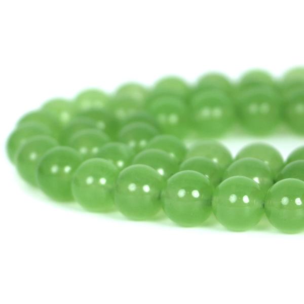 パワーストーン 天然石 ビーズ カラージェード(マスカット・染め) 丸玉 10ｍｍ 1連販売