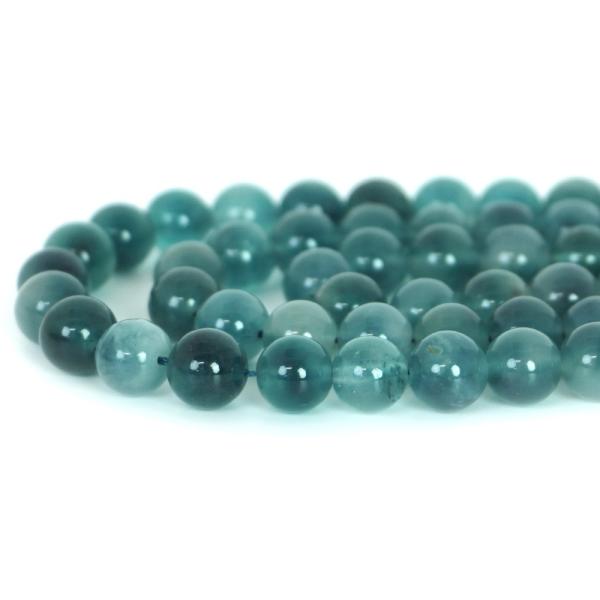 パワーストーン 天然石 ビーズ カラージェード(オーシャンブルーMIX 染め) 丸玉 10mm 1連...