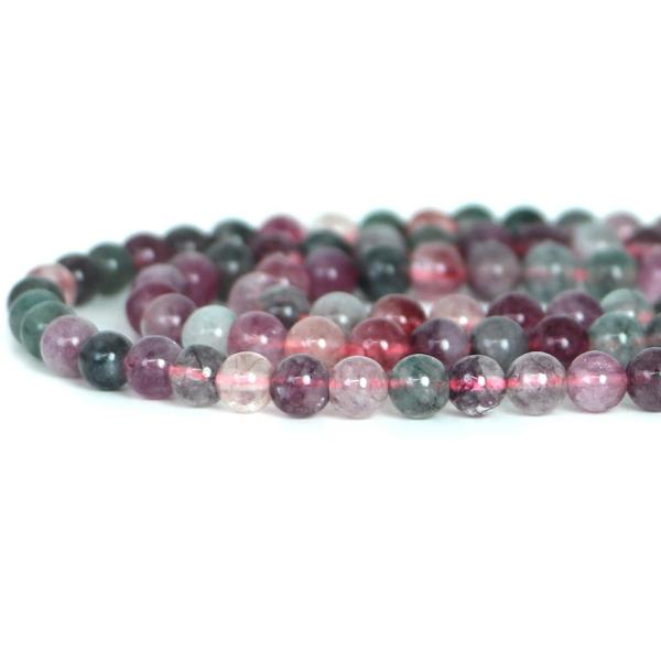 パワーストーン 天然石 ビーズ カラージェード(MIXカラー・染め) 丸玉 6mm 1連販売