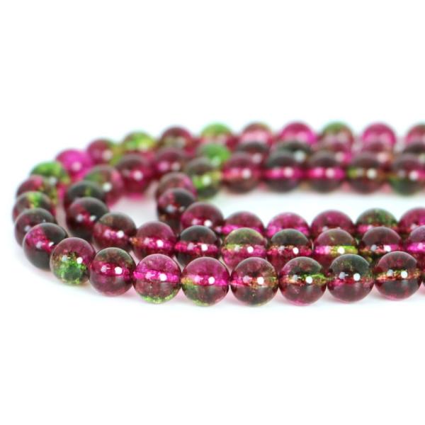 パワーストーン 天然石 ビーズ クォーツ（染め）ウォーターメロン 丸玉 8mm 1連販売