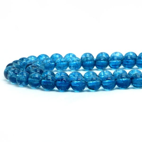 パワーストーン 天然石 ビーズ クォーツ（染め）（ブルー） 丸玉 6mm 1連販売
