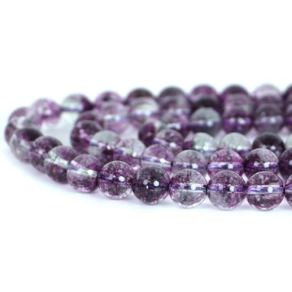 パワーストーン 天然石 ビーズ クォーツ染めパープル 丸玉 10mm 1連販売