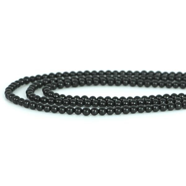 パワーストーン 天然石 ビーズ シュンガイト shungite ロシア産 丸玉 4mm 1連販売