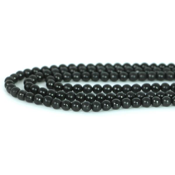 パワーストーン 天然石 ビーズ シュンガイト shungite ロシア産 丸玉 6mm 1連販売