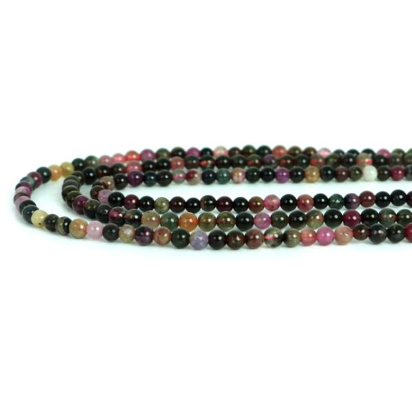 パワーストーン 天然石 ビーズ トルマリンミックス 丸玉 4mm 1連販売
