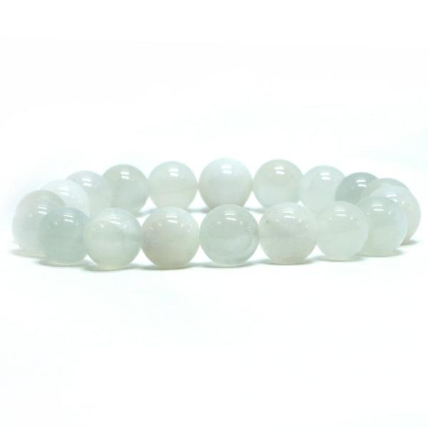 パワーストーン 天然石 ブレスレット ムーンストーン 丸玉 10mm 数珠 念珠 Bracelet ...