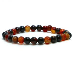 パワーストーン 天然石 ブレスレット メノウ アゲート 丸玉 6mm 数珠 念珠 Bracelet お試し価格｜gembazaar