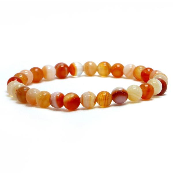 パワーストーン 天然石 ブレスレット サードオニキス 丸玉 6mm 数珠 念珠 Bracelet お...