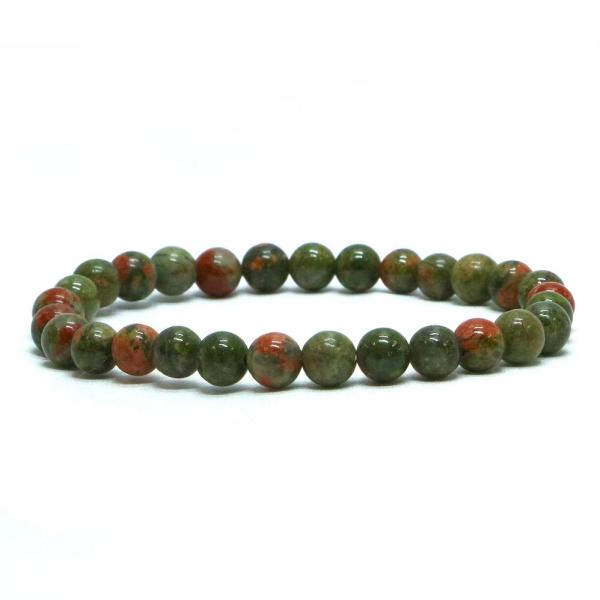 パワーストーン 天然石 ブレスレット ユナカイト 丸玉 6mm 数珠 念珠 Bracelet お試し...