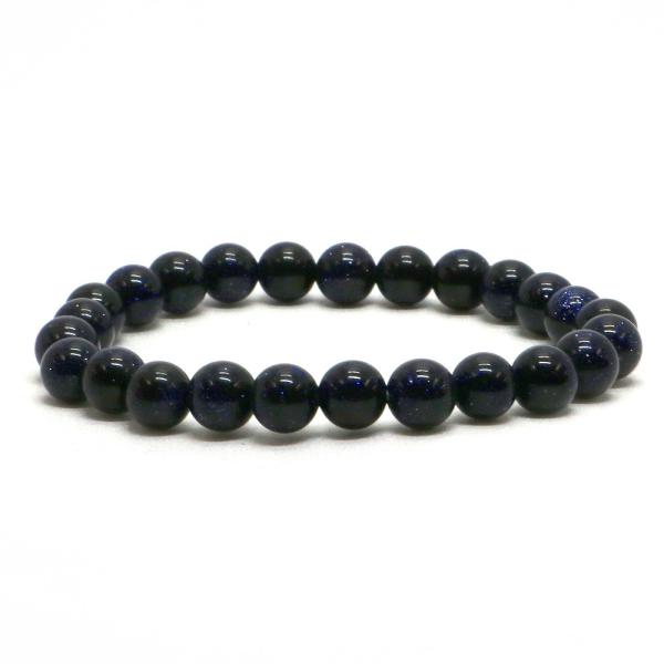 パワーストーン 天然石 ブレスレット ブルーゴールドストーン 丸玉 6mm 数珠 念珠 Bracel...