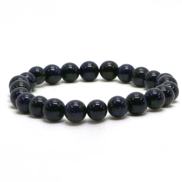 パワーストーン 天然石 ブレスレット ブルーゴールドストーン 丸玉 8mm 数珠 念珠 Bracel...