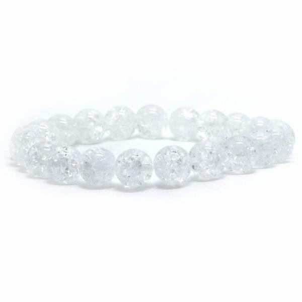 パワーストーン 天然石 ブレスレット クラッシュクリスタル 丸玉 8mm 数珠 念珠 Bracele...