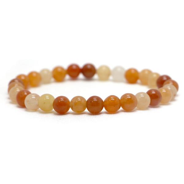 パワーストーン 天然石 ブレスレット オレンジアベンチュリン 丸玉 6mm 数珠 念珠 Bracel...