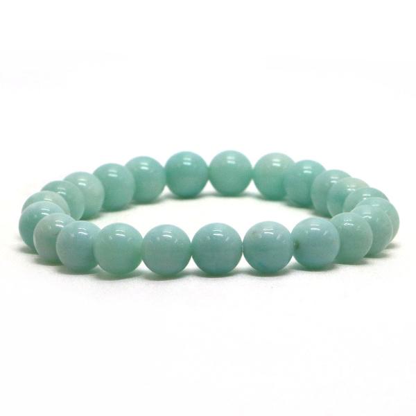 パワーストーン 天然石 ブレスレット アマゾナイト 丸玉 8mm 数珠 念珠 Bracelet お試...