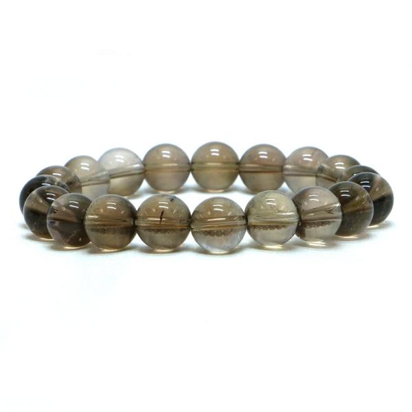 パワーストーン 天然石 ブレスレット スモーキークォーツ 丸玉 10mm 数珠 念珠 Bracele...