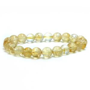 パワーストーン 天然石 ブレスレット シトリン 丸玉 8mm 数珠 念珠 Bracelet お試し価格｜gembazaar
