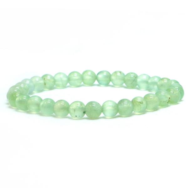 パワーストーン 天然石 ブレスレット プレナイト 丸玉 6mm 数珠 念珠 Bracelet お試し...