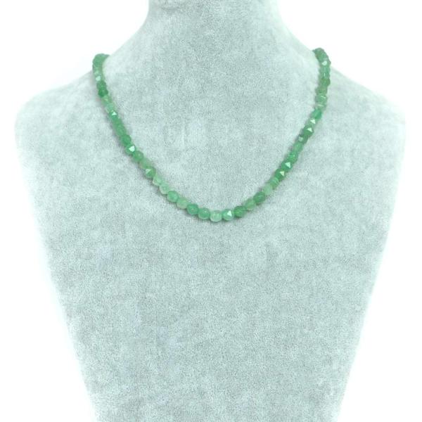 パワーストーン 天然石 シンプルストーンネックレス オレンジアベンチュリン丸玉4mm