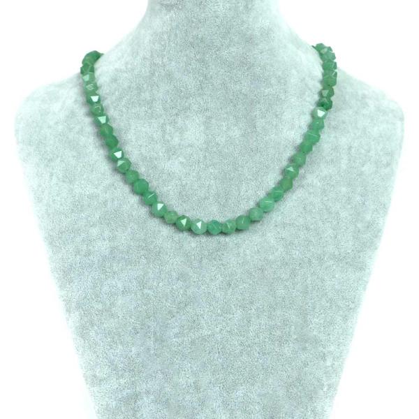 パワーストーン 天然石 シンプルストーンネックレス オレンジアベンチュリン丸玉6mm