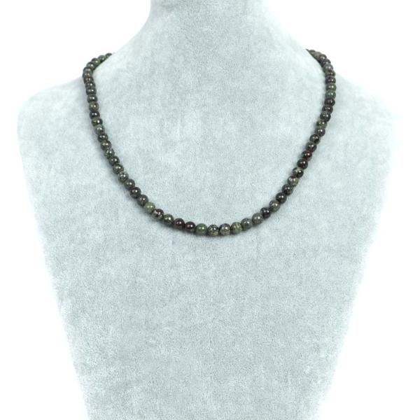 パワーストーン 天然石 シンプル シンプルストーンネックレス ドラゴンブラッドジャスパー 丸玉 6m...