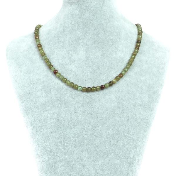 パワーストーン 天然石 シンプル シンプルストーンネックレス グリーンガーネット 丸玉 6mm