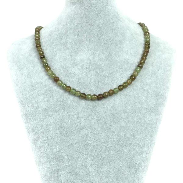 パワーストーン 天然石 シンプル シンプルストーンネックレス グリーンガーネット 丸玉 7mm