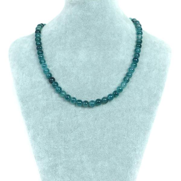 パワーストーン 天然石 シンプル シンプルストーンネックレス カラージェード(オーシャンブルーMIX...