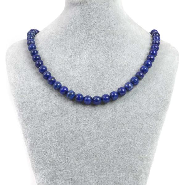 パワーストーン 天然石 シンプルストーンネックレス ラピスラズリ丸玉10mm