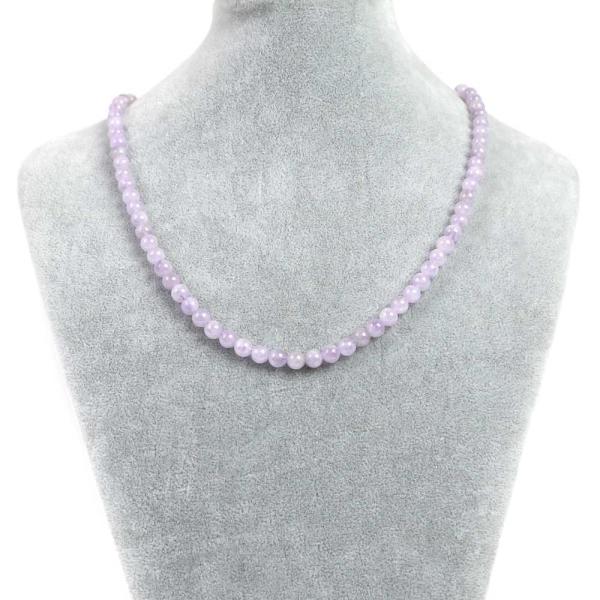 パワーストーン 天然石 シンプルストーンネックレス ラベンダーアメジスト丸玉6mm