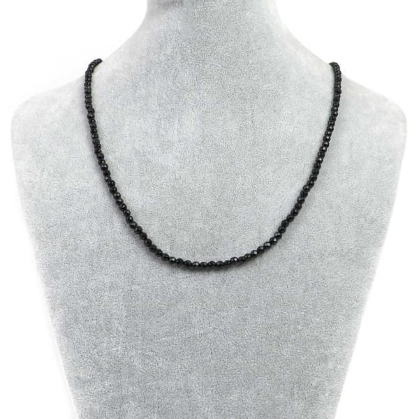 パワーストーン 天然石 シンプルストーンネックレス オニキスカット4mm