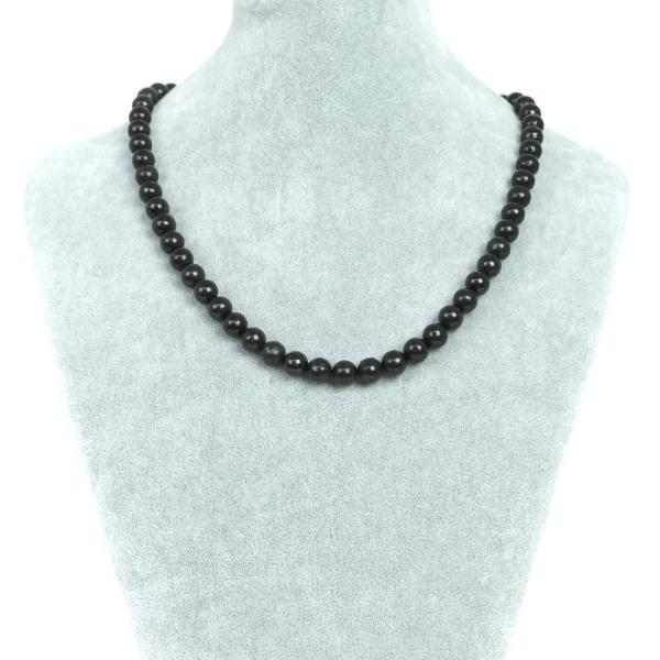 パワーストーン 天然石 シンプル シンプルストーンネックレス シュンガイト shungite ロシア...