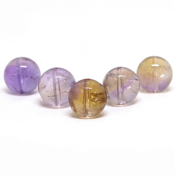 パワーストーン 天然石 ビーズ 1粒売り アメトリン 丸玉 12mm