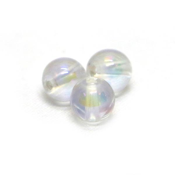 パワーストーン 天然石 ビーズ 1粒売り アクアオーラ レインボーオーラ  丸玉 6mm