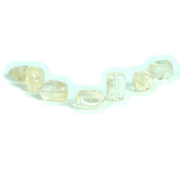 パワーストーン 天然石 ビーズ 5 粒売り シトリン さざれL 横幅/約10-12ｍｍ