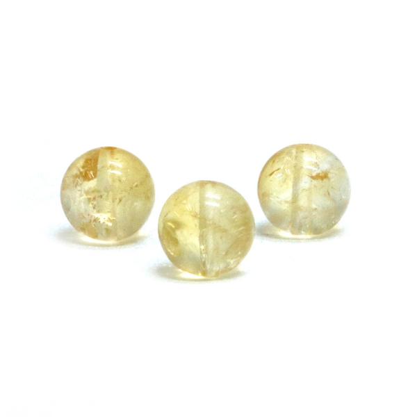 パワーストーン 天然石 ビーズ 1粒売り シトリン 丸玉 8〜9mm