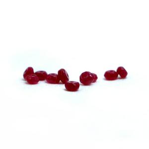 パワーストーン 天然石 ビーズ 1粒売り カラージェード(レッド・染め) ボタンカット 2×4mm