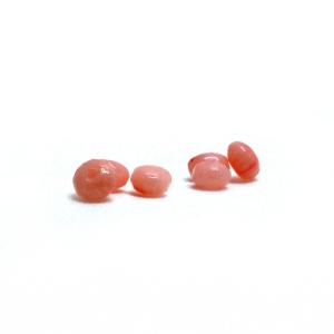 パワーストーン 天然石 ビーズ 1粒売り コーラル（さんご・染め）ピンク ボタンカット 2.5〜3×4ｍｍ