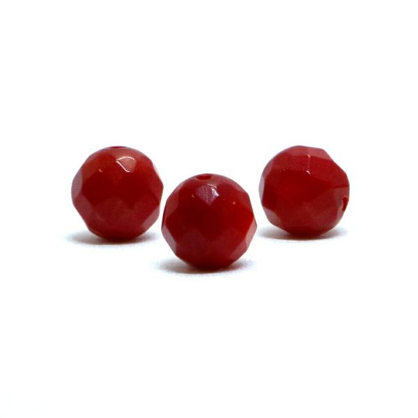 パワーストーン 天然石 ビーズ 1粒売り コーラル（さんご・染め）赤色 カット 8mm