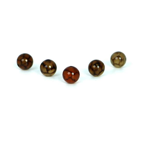 パワーストーン 天然石 ビーズ 5 粒売り ドラゴンアゲート（ブラウン） 6mm 形 丸玉