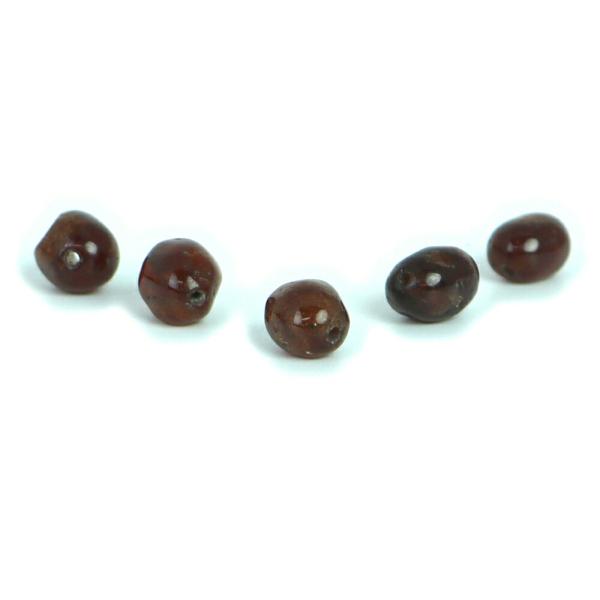 パワーストーン 天然石 ビーズ 5 粒売り ガーネット タンブル 横幅/約7ｍｍ