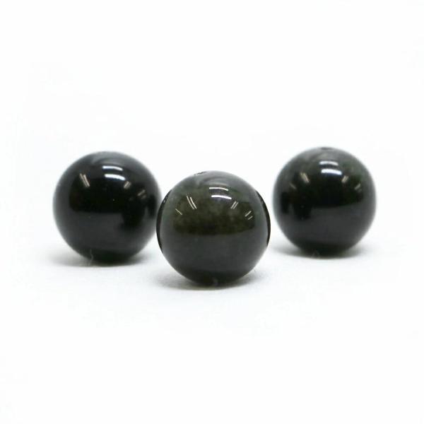 パワーストーン 天然石 ビーズ 1粒売り ゴールデンオブジディアン 丸玉 12mm