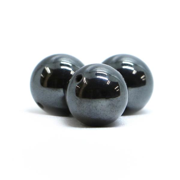 パワーストーン 天然石 ビーズ 1粒売り ヘマタイト（マグネット） 丸玉 12mm