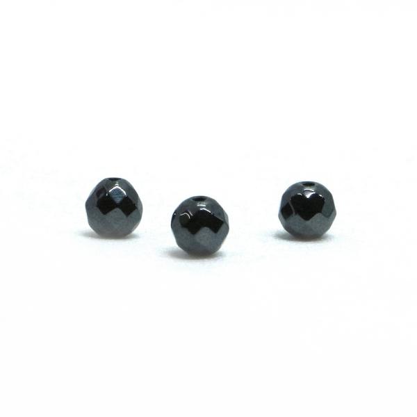 パワーストーン 天然石 ビーズ 1粒売り ヘマタイト カット 4mm