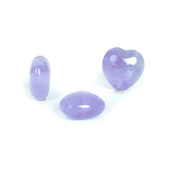 パワーストーン 天然石 ビーズ 1 粒売り ラベンダーアメジスト 10mm（厚み6mm） 形 ハート